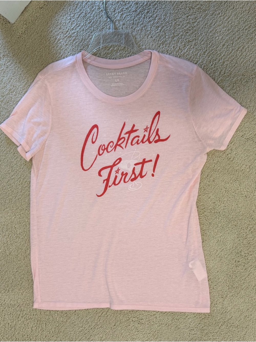 Lucky Brand Pink Crewneck Tee